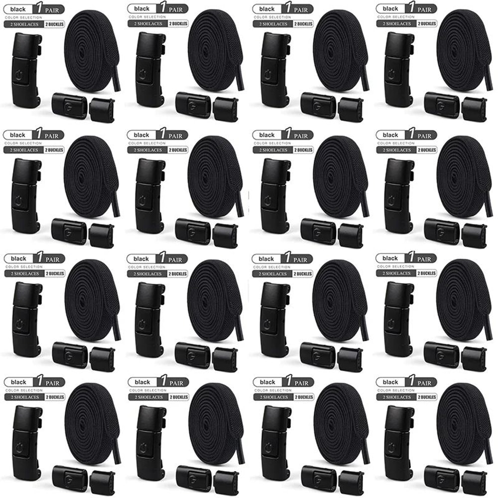 NoTie Elastic Shoelaces With Metal Press Lock Flat Sneaker Laces For Kids Adults Quick Lace Syste 22