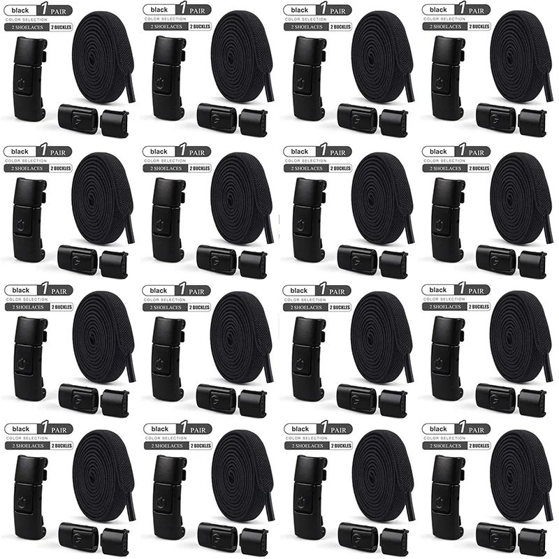 NoTie Elastic Shoelaces With Metal Press Lock Flat Sneaker Laces For Kids Adults Quick Lace Syste 22