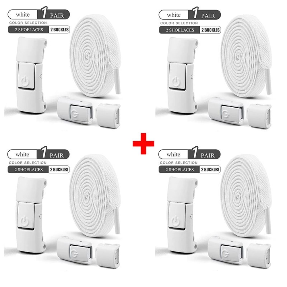 NoTie Elastic Shoelaces With Metal Press Lock Flat Sneaker Laces For Kids Adults Quick Lace Syste 27