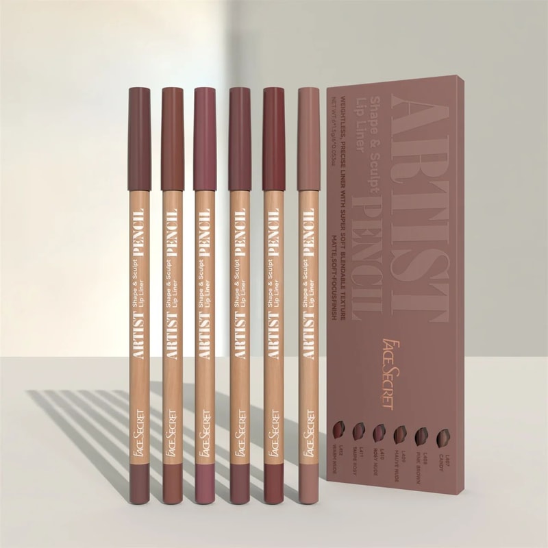 Face Secret Artist Shape Sculpt Lip Liner Pencil Set Weightless Matte Lip Liner Precise SmudgeProo 14