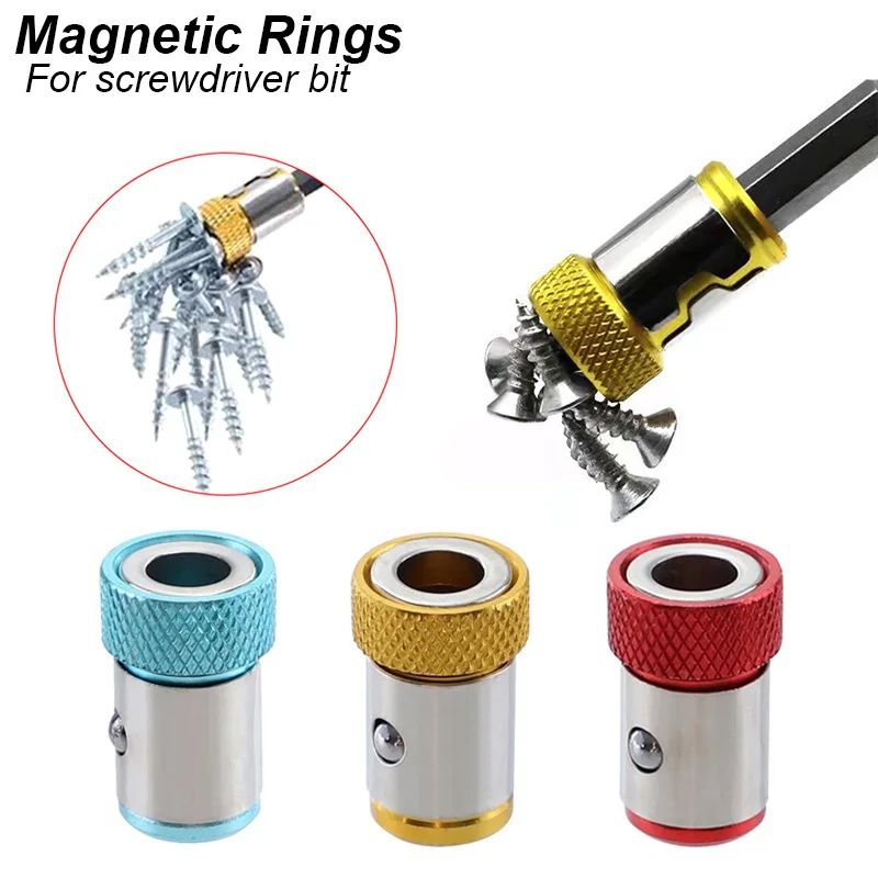 Magnetic Screw Ring Bit Holder 14 In Hex Shank Strong Magnetizer Sleeve For Screwdriver Bits AntiS 8