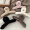 Elegant Plush Hair Clip Claw Extra Large Korean Faux Rabbit Fur Hair Grab For Women Soft Cute Fash 5