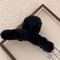 Elegant Plush Hair Clip Claw Extra Large Korean Faux Rabbit Fur Hair Grab For Women Soft Cute Fash 9