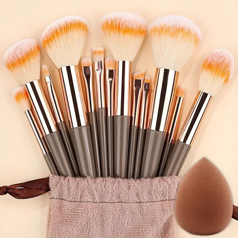 Professional Makeup Brushes Set Soft Fluffy Foundation Eyeshadow Blush Powder Brushes Full Cosmet 14