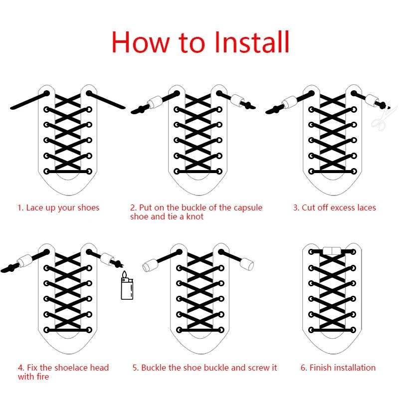 NoTie Elastic Shoelaces With Metal Lock Colorful Round Sneakers Laces For Kids Adults Sports Shoe 5