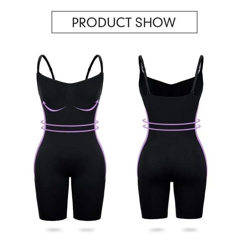 Seamless Shapewear Bodysuit Tummy Control Waist Cincher Slimming OnePiece With Hip Lift Bust Supp 16