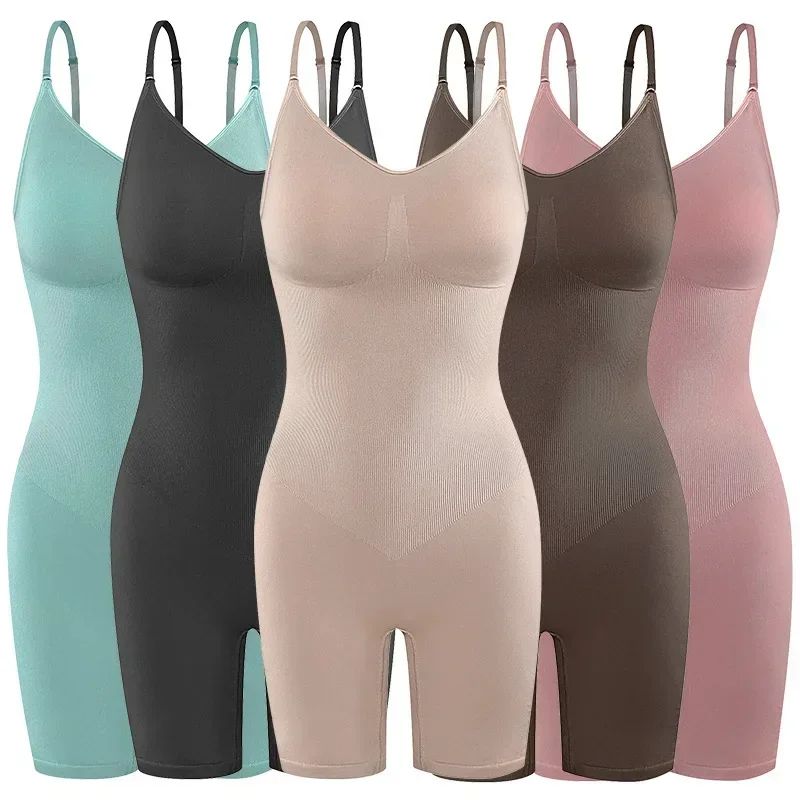 Seamless Shapewear Bodysuit Tummy Control Waist Cincher Slimming OnePiece With Hip Lift Bust Supp 21