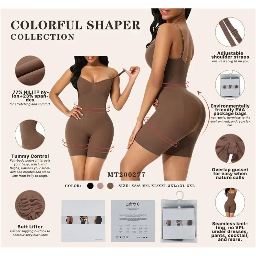 Seamless Shapewear Bodysuit Tummy Control Waist Cincher Slimming OnePiece With Hip Lift Bust Supp 10