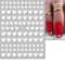 3D Nail Art Stickers Love Hearts Stars Clouds – Red Black White Adhesive Nail Decals Sliders for French Tips Manicure