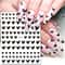 3D Nail Art Stickers Love Hearts Stars Clouds – Red Black White Adhesive Nail Decals Sliders for French Tips Manicure