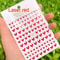3D Nail Art Stickers Love Hearts Stars Clouds – Red Black White Adhesive Nail Decals Sliders for French Tips Manicure