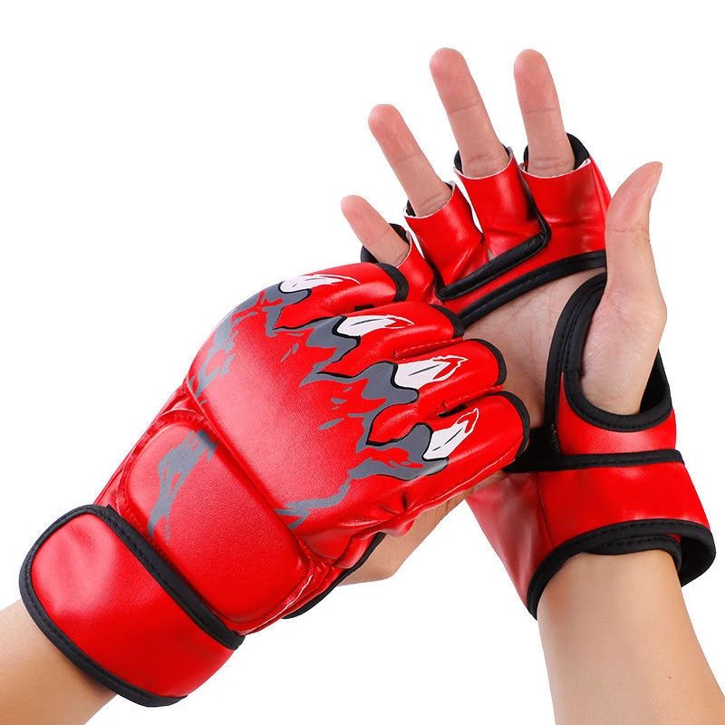 Half Finger Boxing Gloves For Training Taekwondo Karate Sparring Gloves Breathable Protective MMA 4