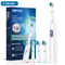Rechargeable Rotary Electric Toothbrush For Adults 5 Modes 30Day Battery Round Brush Head With 8 S 10