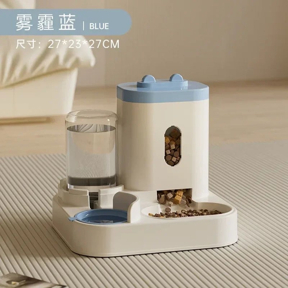 Automatic Dog Cat Feeder With Water Dispenser NonElectric Gravity Food Bowl Large Capacity Pet St 6