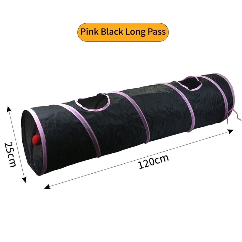 Foldable Cat Tunnel Toy SType Play Tunnel With Crinkle Paper Breathable Indoor Cat Exercise Tube 19