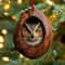 Animal Christmas Acrylic Ornaments 2D Raccoon Owl Bunny Squirrel Bird Tree Hole Pendant Cute Xmas 3
