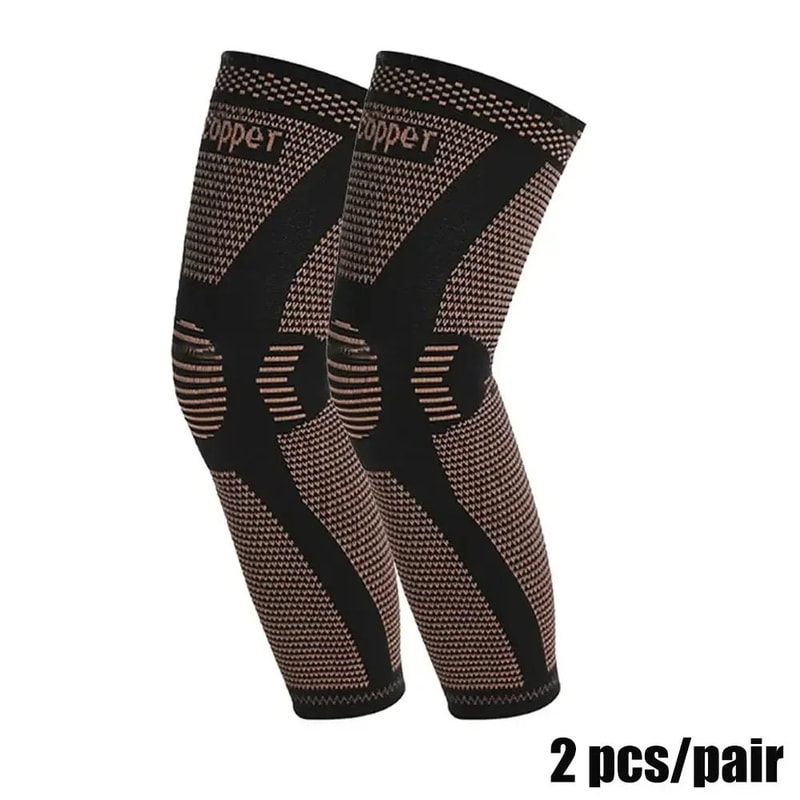 Copper Compression Full Leg Sleeve 2030mmHg Knee Thigh Calf Support For Arthritis Sports Cycling 7