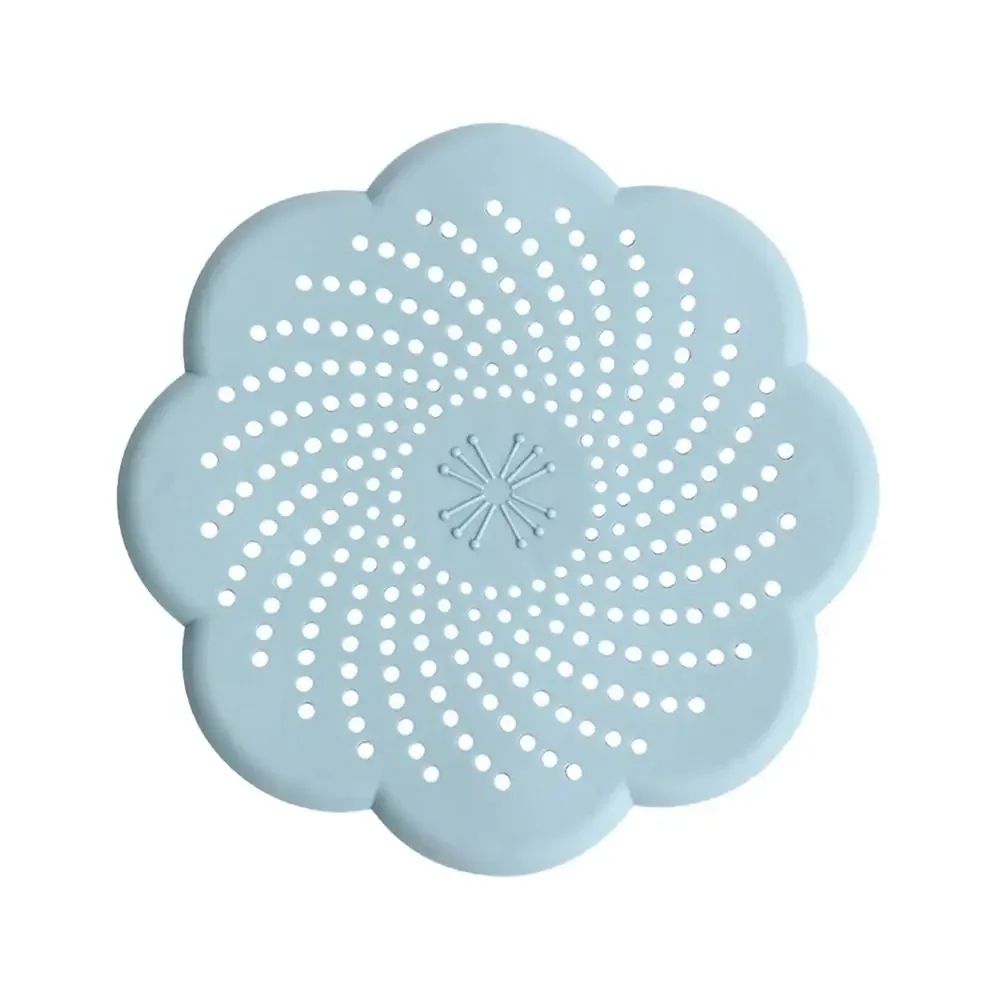 Flower Silicone Floor Drain Cover Hair Catcher Sink Strainer For Bathroom Kitchen AntiClog Waste 6