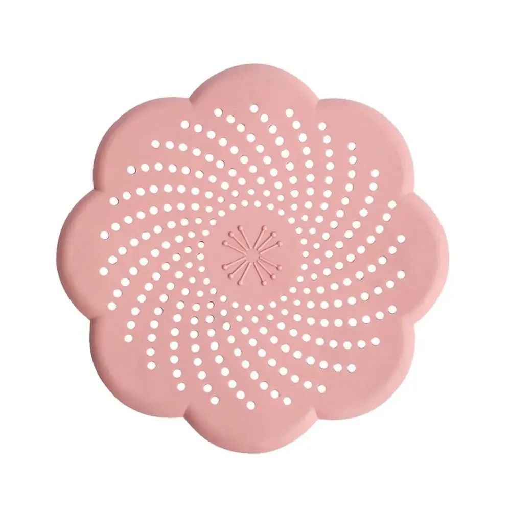 Flower Silicone Floor Drain Cover Hair Catcher Sink Strainer For Bathroom Kitchen AntiClog Waste 8