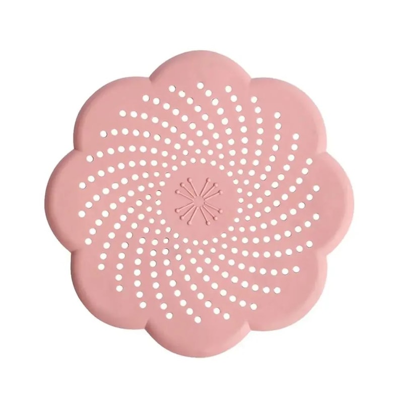 Flower Silicone Floor Drain Cover Hair Catcher Sink Strainer For Bathroom Kitchen AntiClog Waste 8