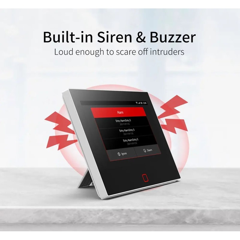 Staniot 7 Inches Smart Home Alarm System WiFi 4G Tuya Security Kit With 120dB Siren 5000mAh Batte 7