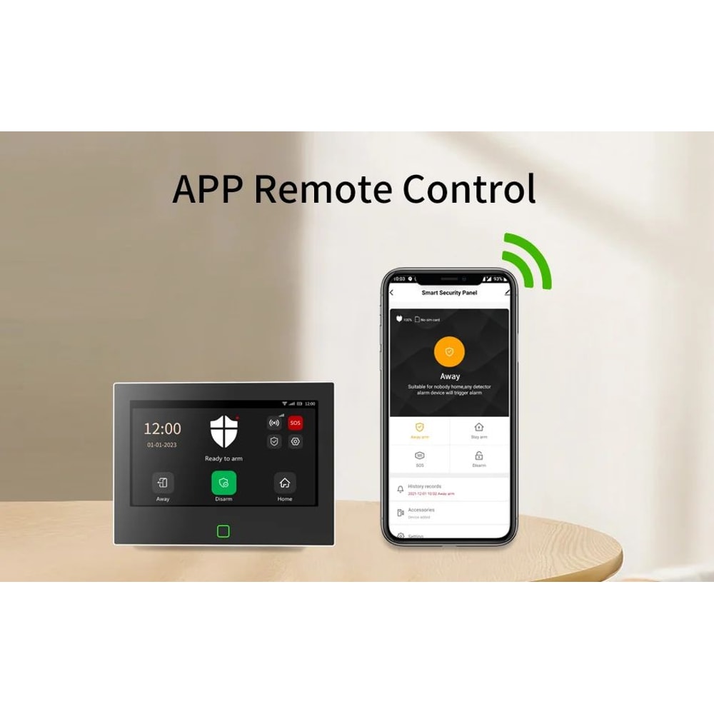 Staniot 7 Inches Smart Home Alarm System WiFi 4G Tuya Security Kit With 120dB Siren 5000mAh Batte 16