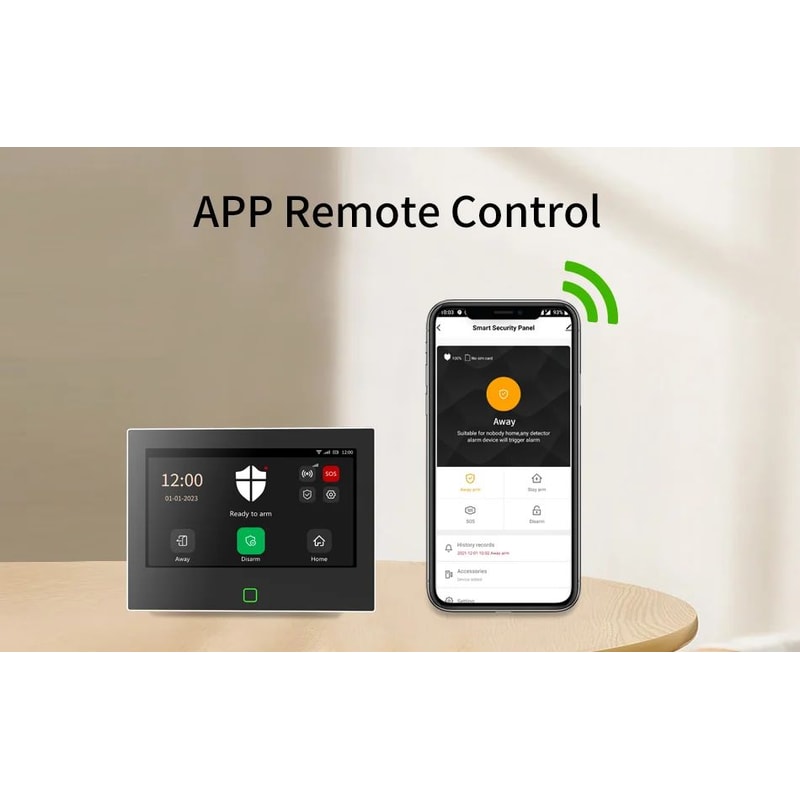 Staniot 7 Inches Smart Home Alarm System WiFi 4G Tuya Security Kit With 120dB Siren 5000mAh Batte 16