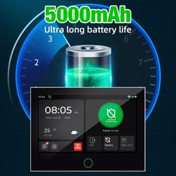 kerui tuya smart 4g wifi home alarm system with 7-inch touch screen, voice control, app-based house security