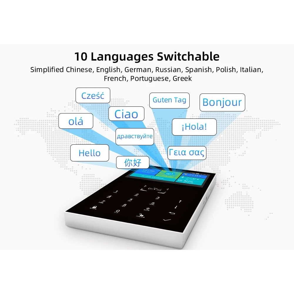 PG109 Tuya Smart WiFi GSM Home Alarm System With 43Inch Display App Control Temperature Monitor 15