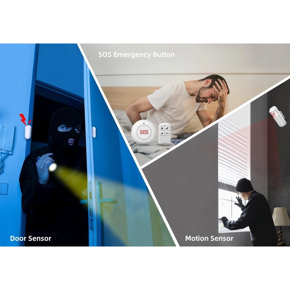 PG109 Tuya Smart WiFi GSM Home Alarm System With 43Inch Display App Control Temperature Monitor 10