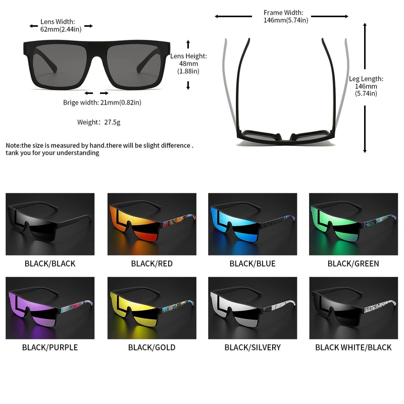 Colorful Square Sports Sunglasses UV400 OnePiece Lens Unisex Outdoor Glasses For Cycling Hiking Be 2