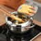 Stainless Steel Deep Frying Pan With Thermometer Lid Small OilSaving Tempura Fryer Pot For French 3