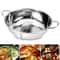 Stainless Steel Double Sided Hot Pot Cooker Twin Divided Chinese Hotpot Pot For Gas Induction Stov 6