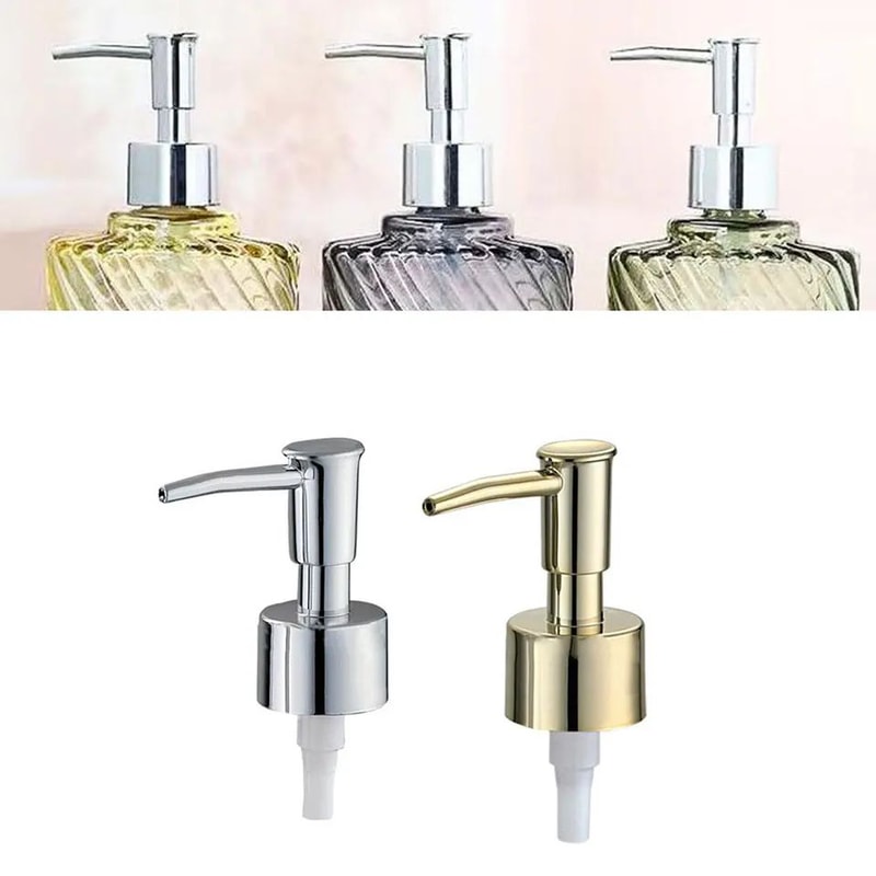Soap Dispenser Pump Replacement Head Brushed Finish Reusable Lotion Pump With Leakproof Gasket For 0