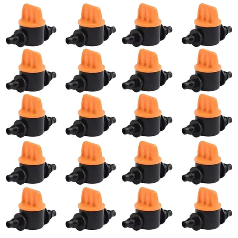 20 Pcs 14 In Irrigation Control Valves For 47mm Hose Barbed Water Flow ShutOff Valves For Drip Syst 0