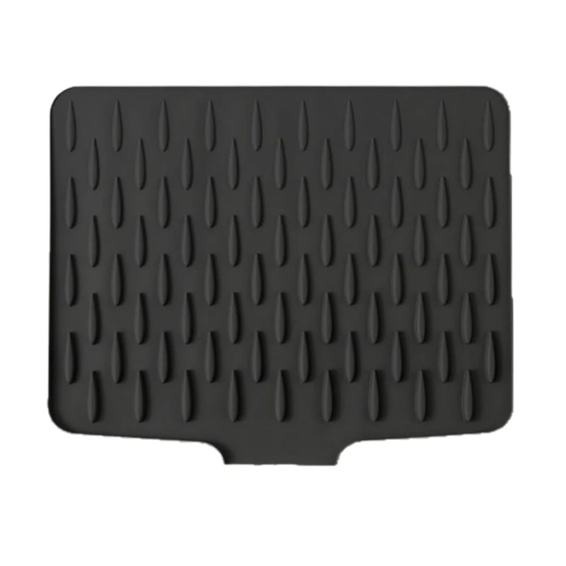 Silicone Dish Drying Mat With Tilted Drain NonSlip Kitchen Counter Drainer Pad HeatResistant Water 7
