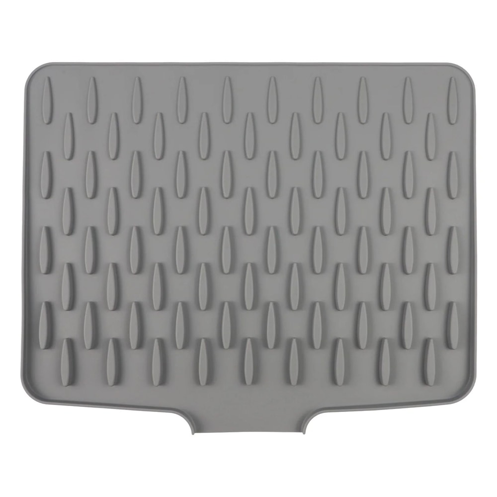 Silicone Dish Drying Mat With Tilted Drain NonSlip Kitchen Counter Drainer Pad HeatResistant Water 8