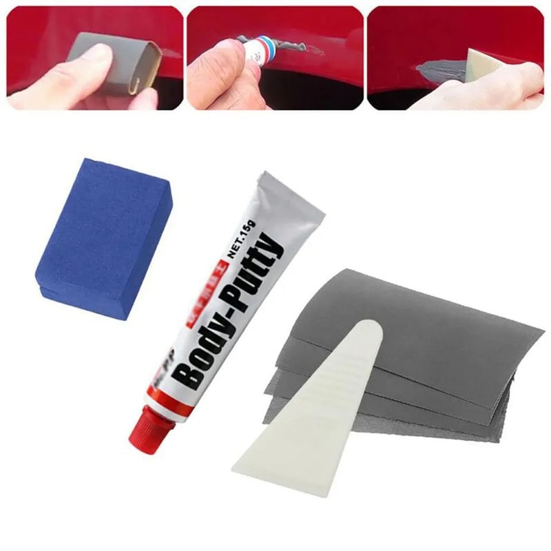 Car Body Putty Repair Kit With Scraper Dent Scratch Filler Leveling Tool For Auto Paint TouchUp Sm 1