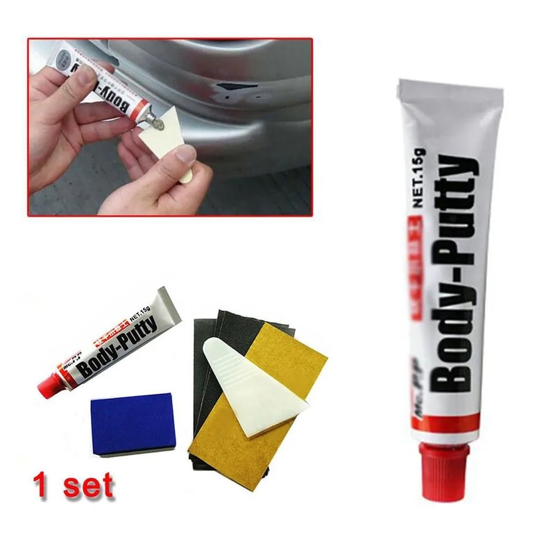 Car Body Putty Repair Kit With Scraper Dent Scratch Filler Leveling Tool For Auto Paint TouchUp Sm 5