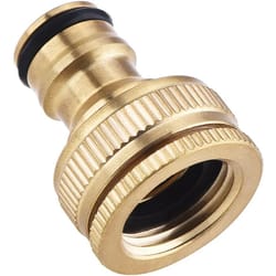 brass faucet adapter g3/4 to g1/2, 2-in-1 garden hose tap connector for washing machine dishwasher thread fitting