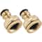 Brass Faucet Adapter G34 To G12 2in1 Garden Hose Tap Connector For Washing Machine Dishwasher Threa 3