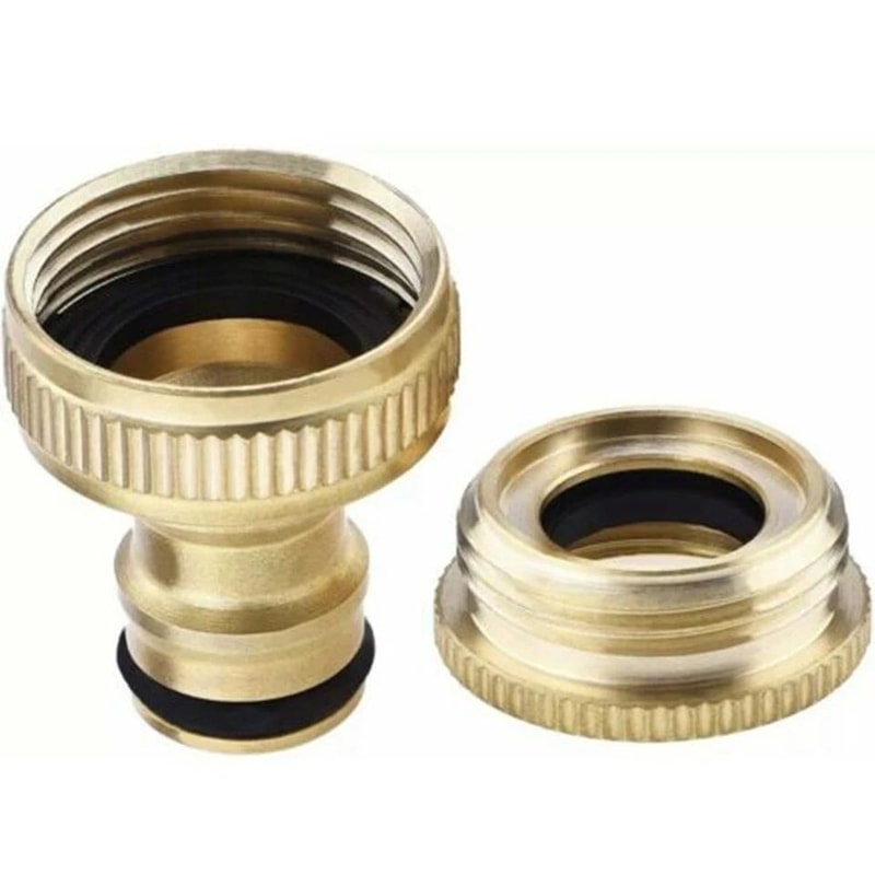 Brass Faucet Adapter G34 To G12 2in1 Garden Hose Tap Connector For Washing Machine Dishwasher Threa 5