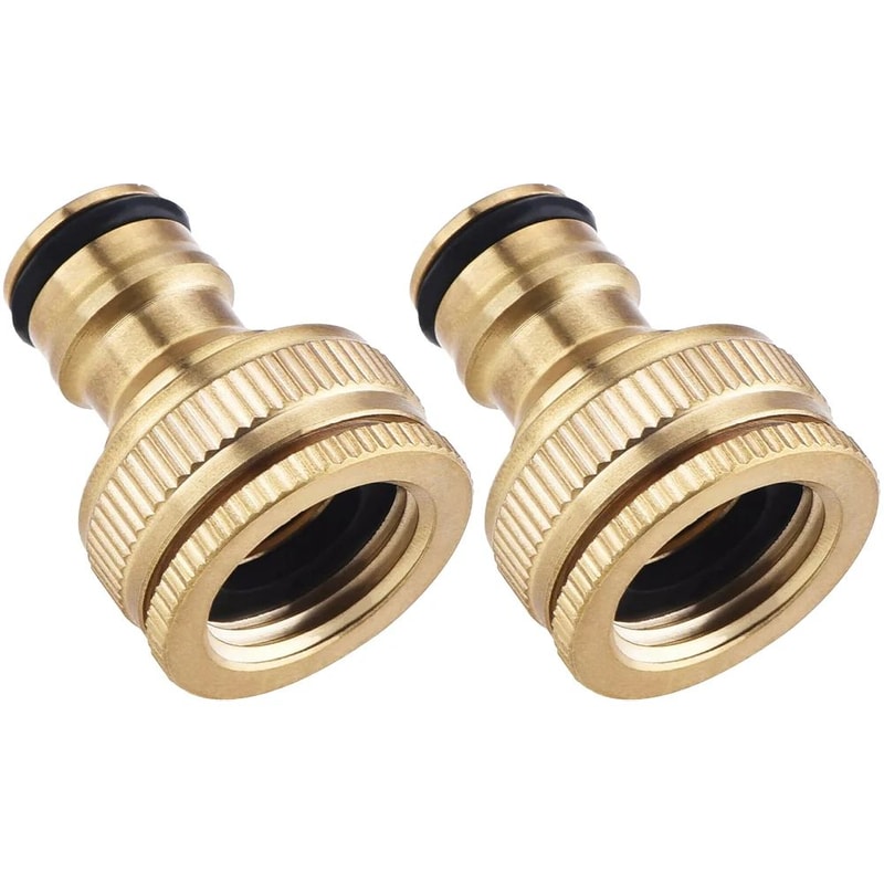 Brass Faucet Adapter G34 To G12 2in1 Garden Hose Tap Connector For Washing Machine Dishwasher Threa 7