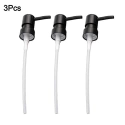 round head abs lotion pump head 1.10 in thread, black soap & shampoo dispenser replacement nozzle for bathroom bottles