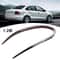 Universal 472in Rear Roof Spoiler Lip Decal Sticker Black Soft PU Trunk Wing Trim With PreApplied 3