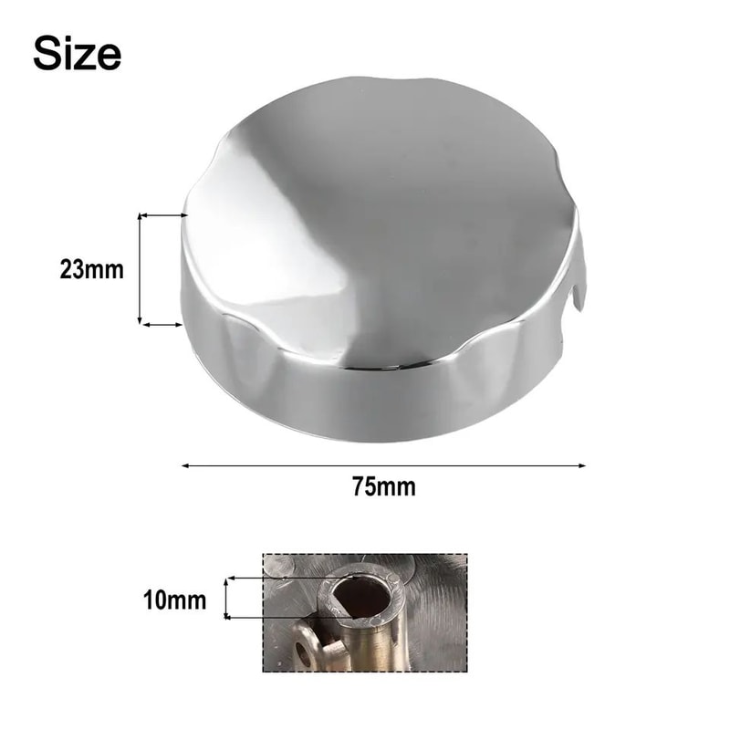 Chrome Bathtub Control Knob 3in Round Rotating Bath Handle Replacement Shower Valve Knob Bathroom 5