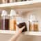 Transparent Food Storage Container With Pour Spout Measuring Cup Lid Cereal Sugar Beans Organizer 0