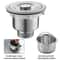 Kitchen Sink Drain Assembly With Basket Strainer Stopper Waste Plug Filter For Basin Drain AntiCl 0