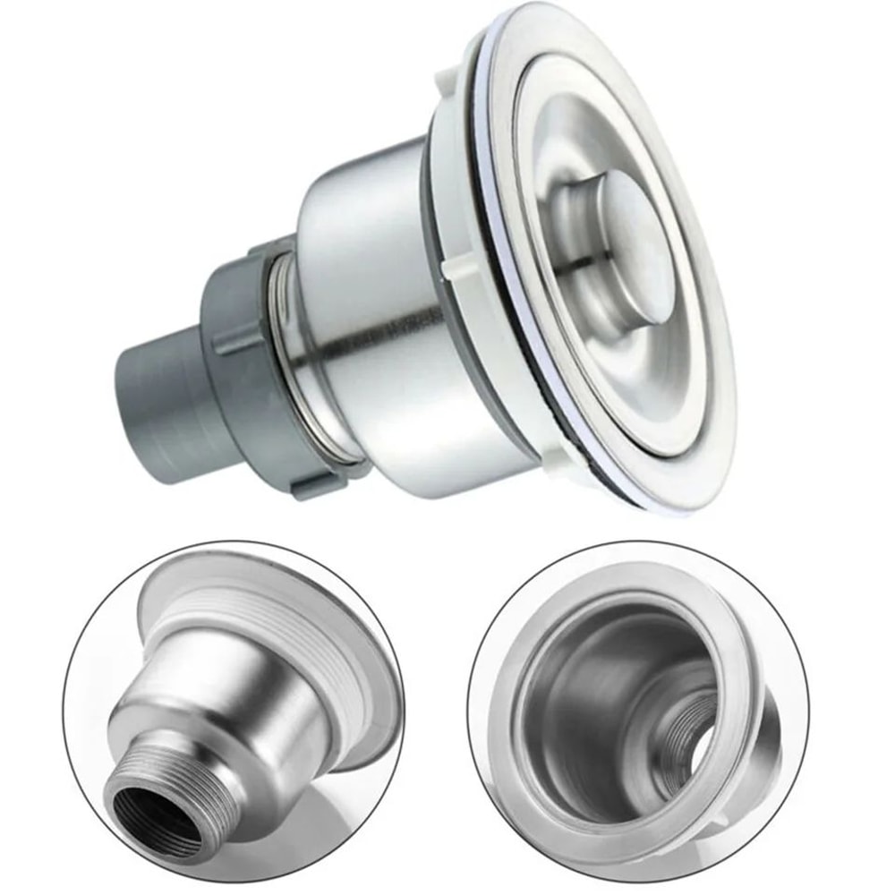 Kitchen Sink Drain Assembly With Basket Strainer Stopper Waste Plug Filter For Basin Drain AntiCl 1