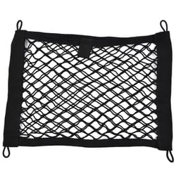 car trunk storage net pocket 9.8x13.8in | mesh organizer for motorhome rv boat seat back cargo holder black